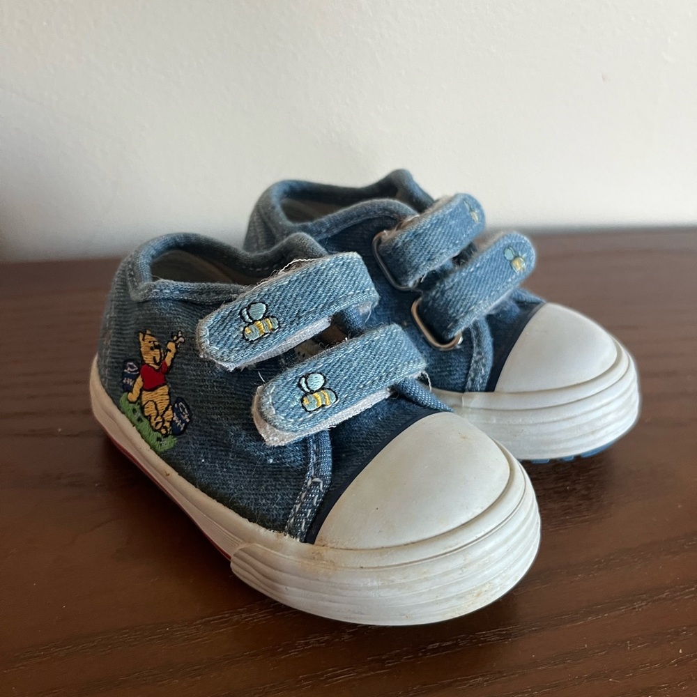 Vintage Disney Kids Denim Sneakers with Winnie the Pooh
